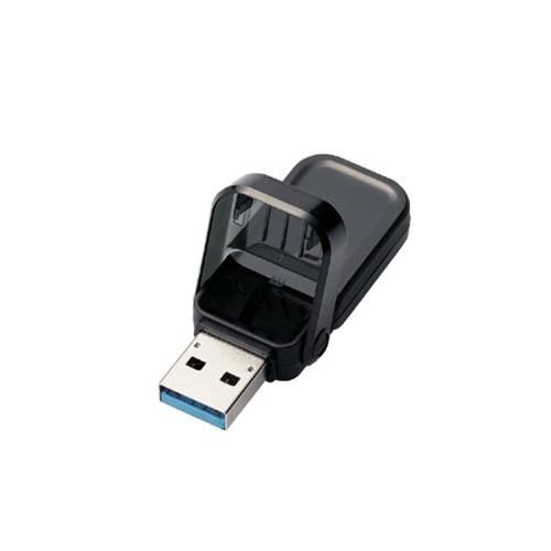 エレコム MF-FCU3016GBK フリップキャップ式USBメモリ ブラック