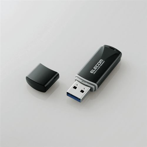 【推奨品】エレコム MF-HTU3B032GBK キャップ式USB3.2 Gen1メモリ ブラック 32GB