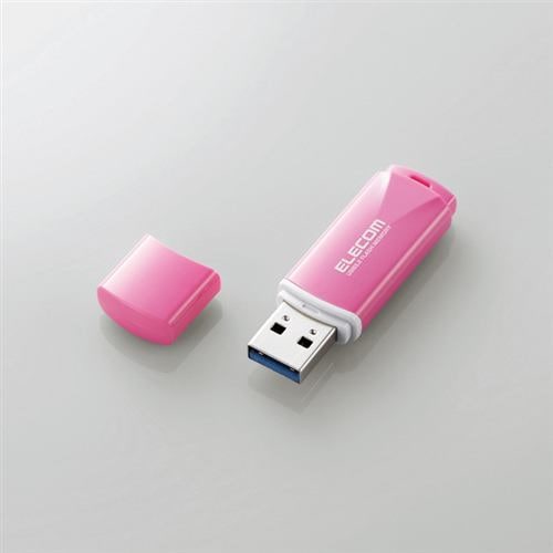 エレコム MF-HTU3B064GPN キャップ式USB3.2 Gen1メモリ ピンク 64GB