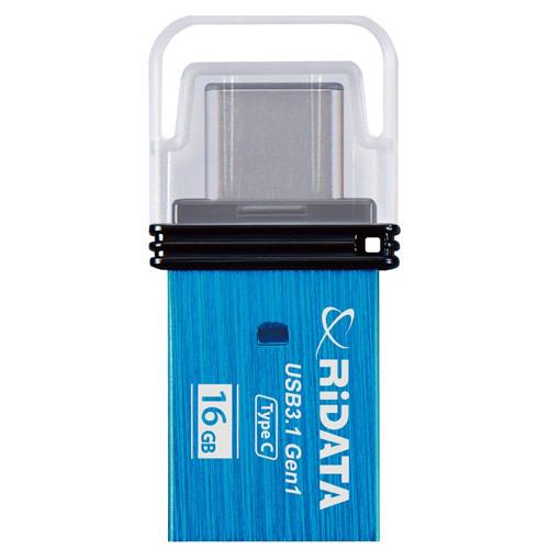 RiDATA RI-HT1U3116BL USBメモリー USB3.1(Gen1)・USB2.0互換 TypeC-A対応  16GB ブルー