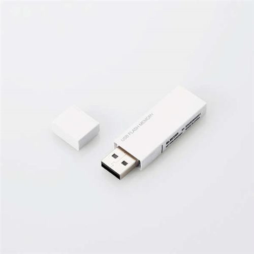 エレコム MF-MSU2B64GWH キャップ式USBメモリ 64GB ホワイト