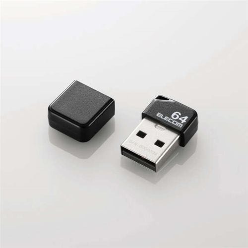 エレコム MF-SU2B64GBK 小型USB2.0メモリ 64GB ブラック