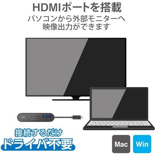 エレコム DST-C13BK Type-Cドッキングステーション HDMIモデル ブラック