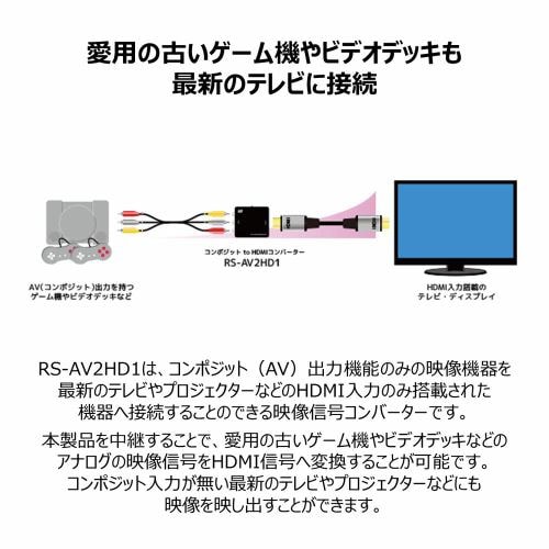 ラトックシステム コンポジット to HDMIコンバーター RS-AV2HD1 RS