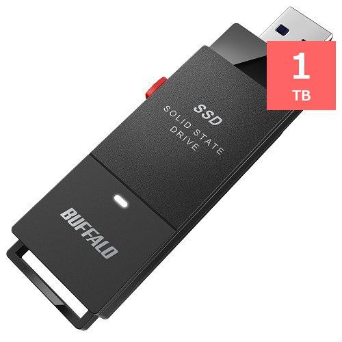 【台数限定】バッファロー SSD-PUT1.0U3-BKA PC／TV／PS4向けUSB3.2(Gen.1)対応 スティック型SSD 1TB