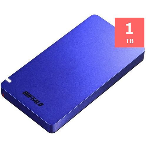 BUFFALO SSD-PGM1.0U3-LC 外付けSSD  1TB 青色