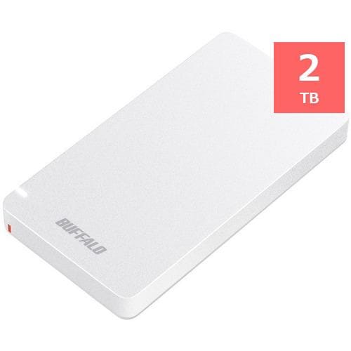 BUFFALO SSD-PGM2.0U3-WC 外付けSSD  2TB 白色