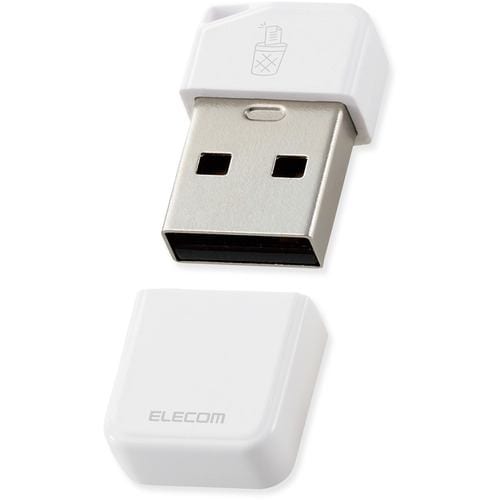 エレコム MF-USB3032GWH USBメモリ USB3.2(Gen1)対応 小型 キャップ付 誤消去防止機能ソフト対応 32GB ホワイト