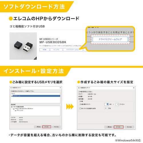 エレコム MF-USB3064GBK USBメモリ USB3.2(Gen1)対応 小型 キャップ付