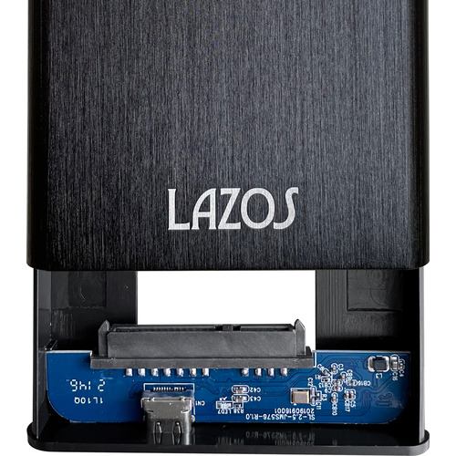 リーダーメディアテクノ L-HC-B 2.5インチ HDD／SSDケース Lazos ブラック LHCB