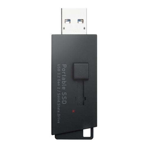 エレコム ESD-EHL0500GBK 外付けSSD 500GB USB3.2 Gen2 ブラック
