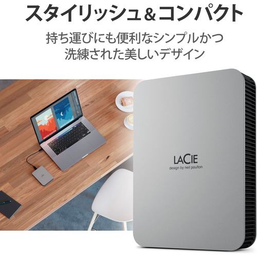 エレコム STLP5000400 LaCie 外付けHDD 5TB ポータブル Mobile Drive