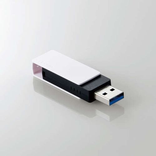 エレコム MF-RMU3B064GWH キャップ回転式USBメモリ(ホワイト) MFRMU3B064GWH