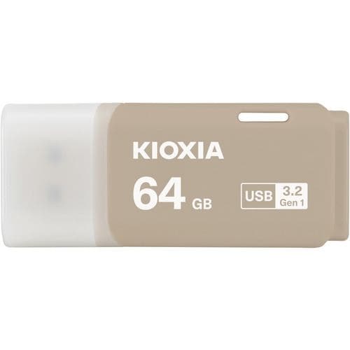 KIOXIA KUC-3A064GH USBメモリ TransMemory U301 64GB Type-Aコネクタ Win／Mac対応 キャップ式 ウォームグレー