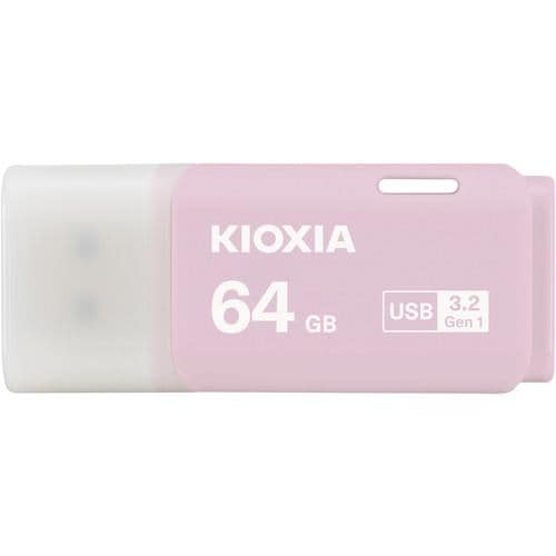 【推奨品】KIOXIA KUC-3A064GP USBメモリ TransMemory U301 64GB Type-Aコネクタ Win／Mac対応 キャップ式 ピンク