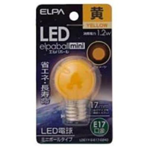 ELPA LDG1Y-G-E17-G243 LED装飾電球 ミニボール球形 E17 G30 イエロー