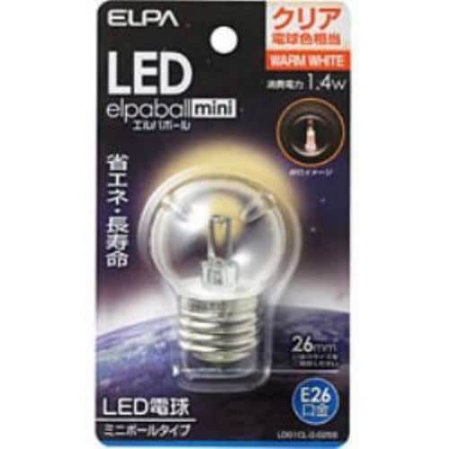 ELPA LDG1CL-G-G256 LED装飾電球 ミニボール球形 E26 G40 クリア電球色