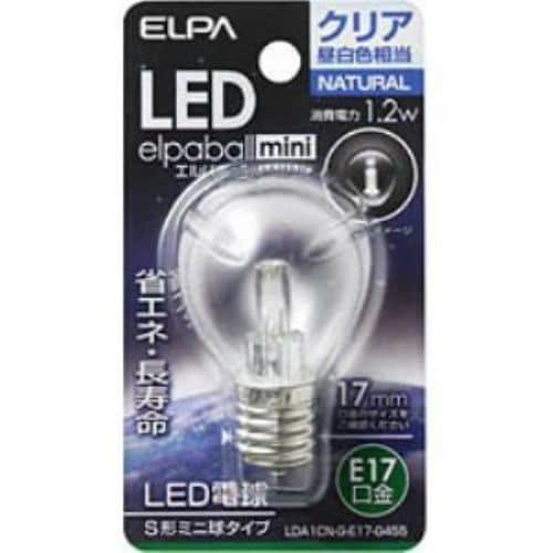 ELPA LDA1CN-G-E17-G455 LED装飾電球 S形ミニ球形 E17 クリア昼白色