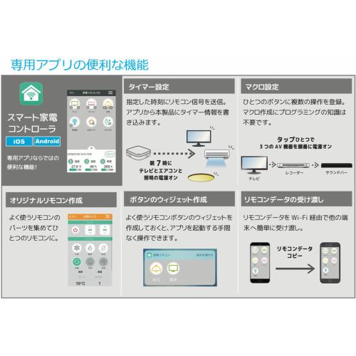 ラトックシステム スマート家電リモコン RS-WFIREX4 | ヤマダウェブコム