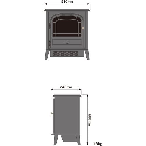 冷暖房/空調 ファンヒーター ディンプレックス AKL12J 電気暖炉アークリー オプティフレーム 