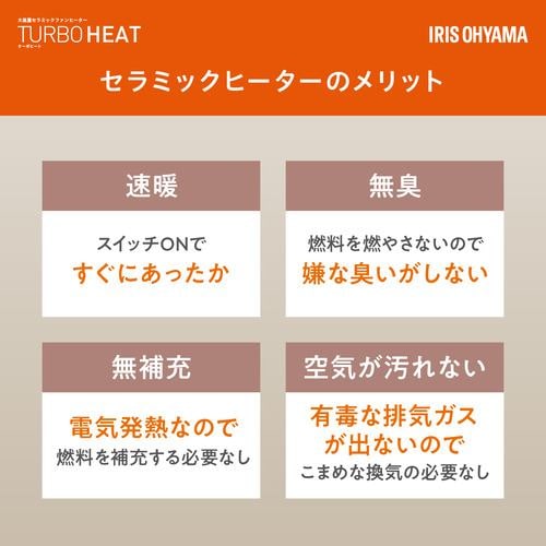 【新品】アイリスオーヤマ KCH-M121-W セラミックヒーター