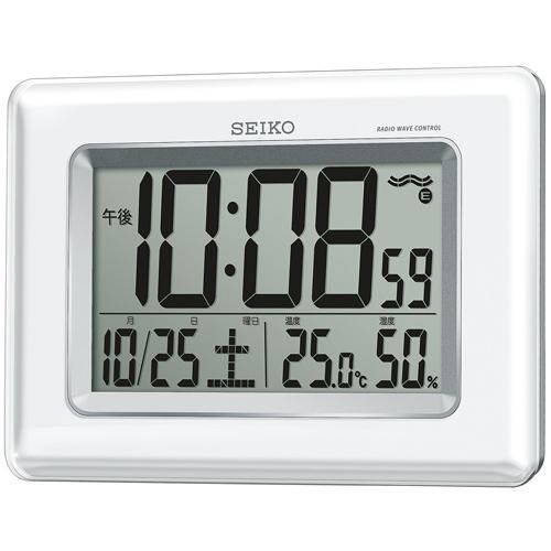 SEIKO SQ424W 温度・湿度表示付デジタル時計