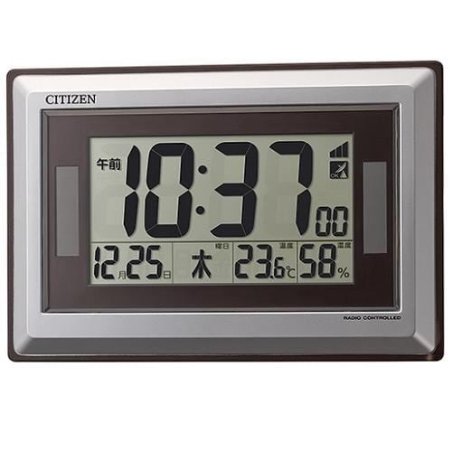 リズム時計 8RZ182-019 CITIZEN ソーラー電波時計 デジタル表示 掛置