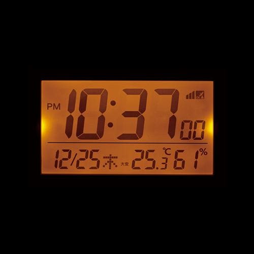 リズム時計 8RZ193SR03 フィットウェーブD193 デジタル電波目覚まし時計