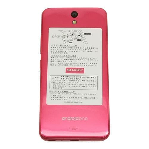 【中古】SHARP Android One S1 SIMフリースマートホン YM ピンク