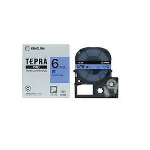 カラーラベルテープ 「テプラPRO」(青テープ／黒文字／6M M幅) SC6B