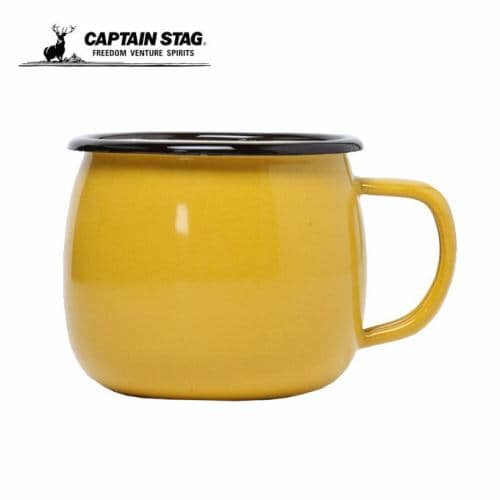 キャプテンスタッグ CAPTAIN STAG  食器 マグカップ  ホーロー イエロー UH-0503