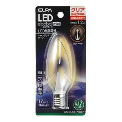 ELPA LEDシャンデリア球 LDC1CL-G-E17-G327