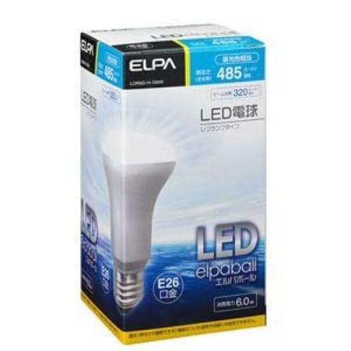 ELPA 40W形 E26口金 LEDレフ球 昼光色 LDR6D-H-G600