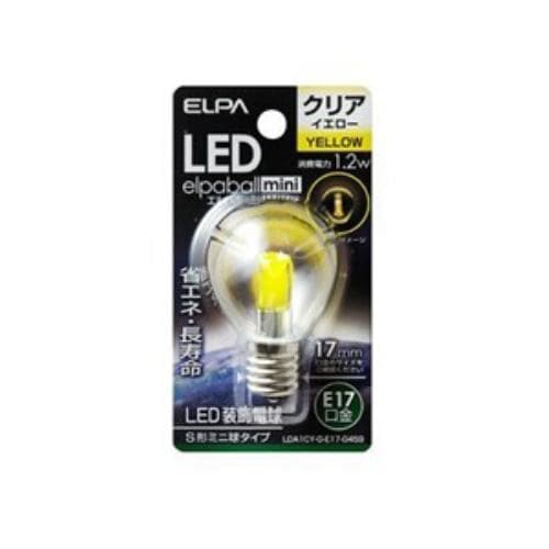 ELPA LDA1CY-G-E17-G459 LED電球S形E17 黄色