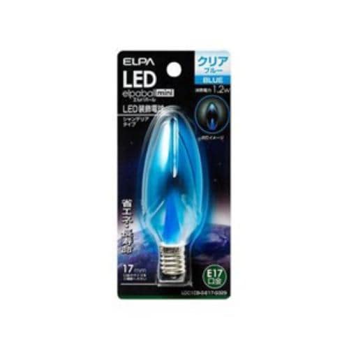 ELPA LDC1CB-G-E17-G329 LEDシャンデリア球E17 青色