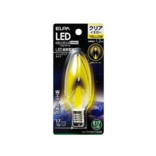 ELPA LDC1CY-G-E17-G330 LEDシャンデリア球E17 黄色