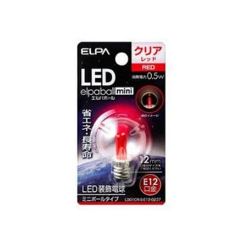 ELPA LDG1CR-G-E12-G237 LED電球G30E12 赤色