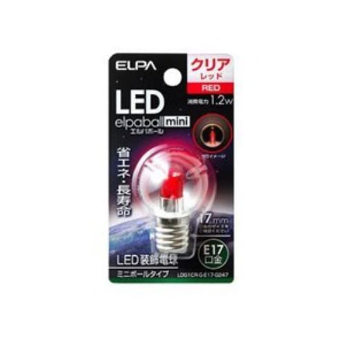 ELPA LDG1CR-G-E17-G247 LED電球G30E17 赤色