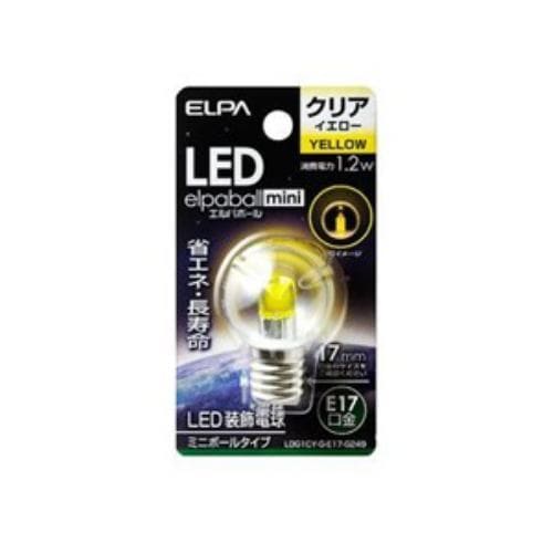 ELPA LDG1CY-G-E17-G249 LED電球G30E17 黄色