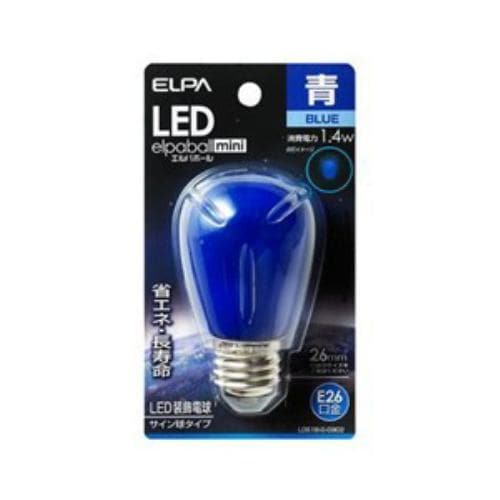 ELPA LDS1B-G-G902 LED電球サインE26 青色
