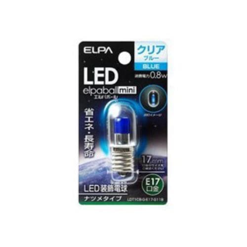 ELPA LDT1CB-G-E17-G118 LED電球ナツメE17 青色