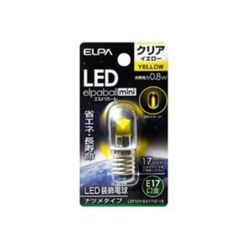 ELPA LDT1CY-G-E17-G119 LED電球ナツメE17 黄色