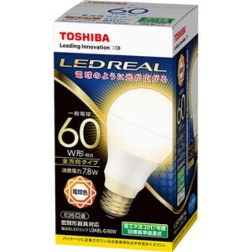 東芝 LDA8L-G／60W LED電球 電球色 E26口金 一般電球型 810lm 60W形 