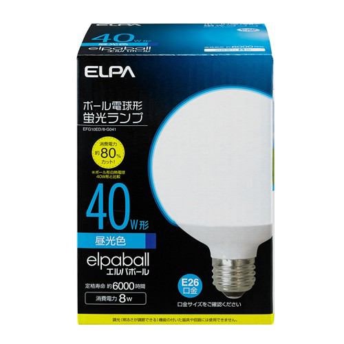 ELPA EFG15ED／12-G061 電球形蛍光灯G形 60W形 | ヤマダウェブコム