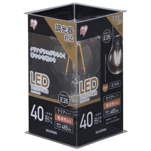 アイリスオーヤマ LDA4L-G／D-FC LED電球 E26口金 電球色 485lm（40W形相当）