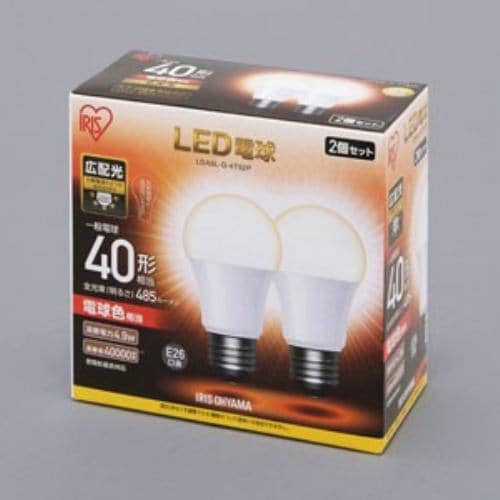 アイリスオーヤマ LDA5L-G-4T52P LED電球 一般電球形 485lm(電球色相当)