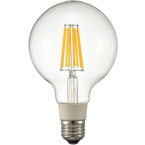 オーム電機 LDG10L／D C6 LED電球 フィラメント ボール形 E26 100形相当 クリア 電球色 調光器対応