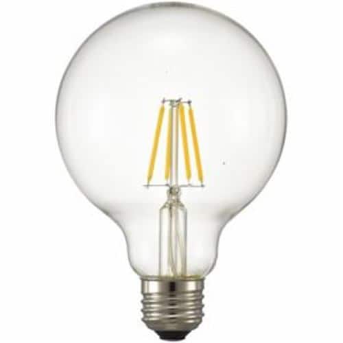 オーム電機 LDG5L／D C6 LED電球 フィラメント ボール形 E26 60形相当 クリア 電球色 調光器対応