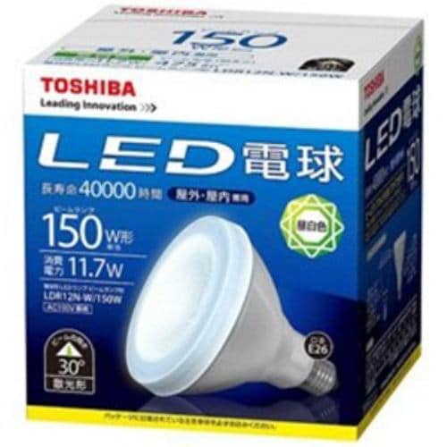 東芝 LDR12N-W LED電球 (ビームランプ形・ビーム光束475lm／昼白色相当・口金E26)