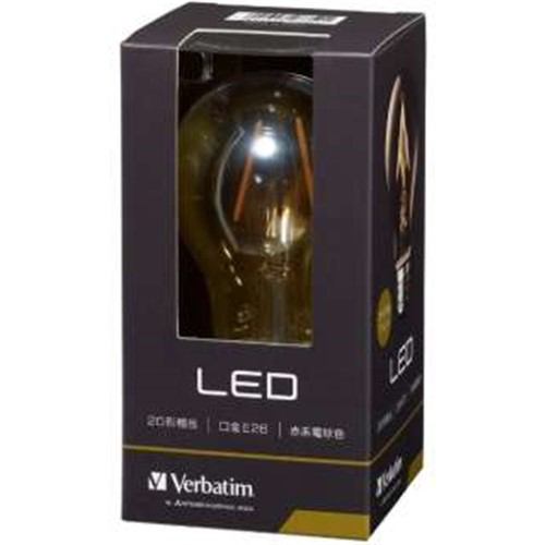 バーベイタム(Verbatim) LDA2R-G／FAV1 調光器非対応LED電球 アンバー 「バーベイタム」（一般電球形・全光束210lm／電球色相当・口金E26）